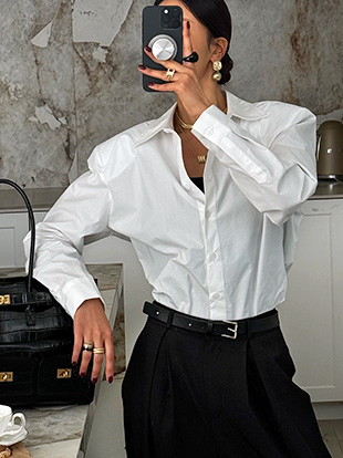 주멜브 벨트패드셔츠