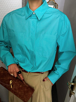 필비코 히든버튼포켓셔츠