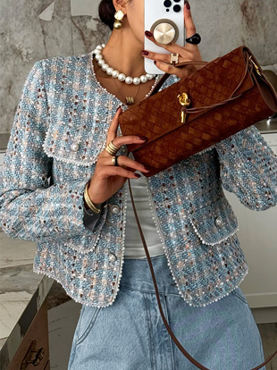 나벨브 진주트위드자켓