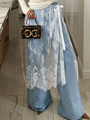 유클모 레이스랩스커트