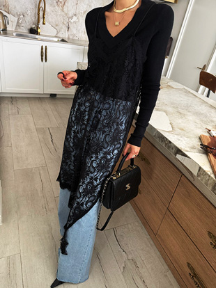 위츠코 레이스랩원피스