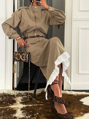 마반프 배색스커트