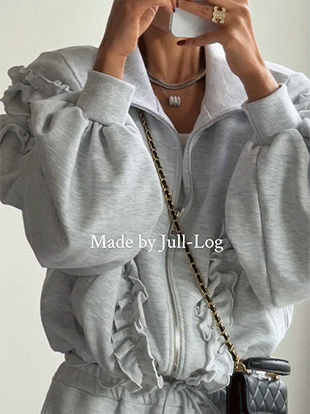 조킨브 프릴스트링하이넥집업