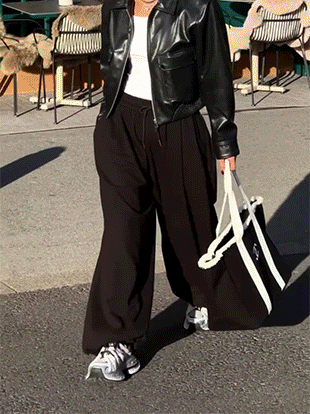 요엘드 밴딩와이드팬츠