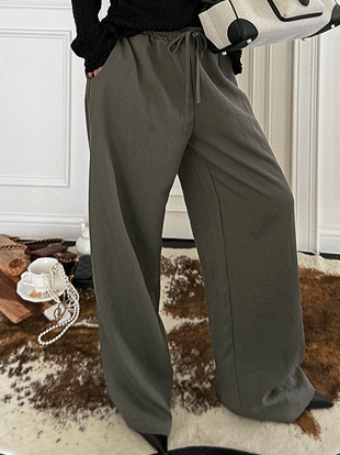 소덴코 밴딩와이드팬츠