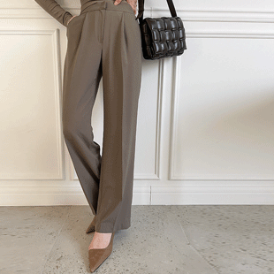 3822 Tuck Solid Tone Tailored Pants