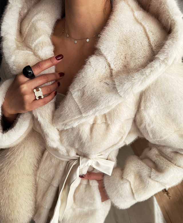 펀투프 허리끈퍼후드자켓