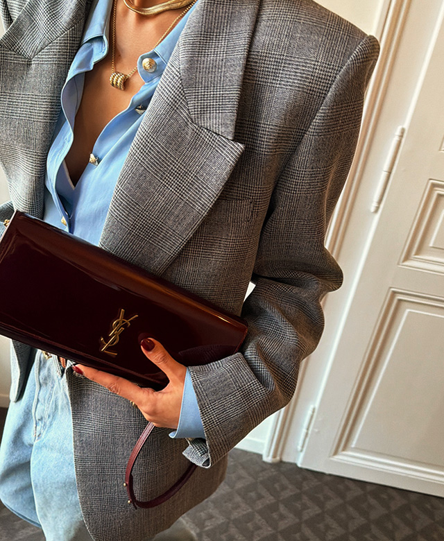 엑트비 체크테일러드자켓