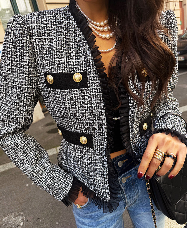 노켄보 트위드자켓