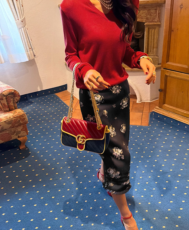 키치로 플라워프릴스커트