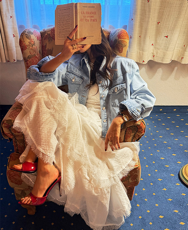 프슈벨 데님크롭자켓